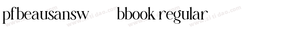 pfbeausansw01-bbook regular字体转换